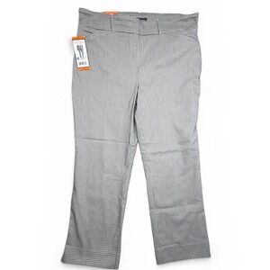 Hilary Radley Women's XXL Slim Leg Tummy Control Pants Off-White Black NWT